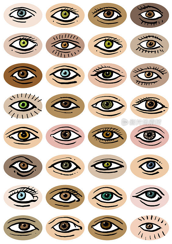 Grunge eye doodle illustration